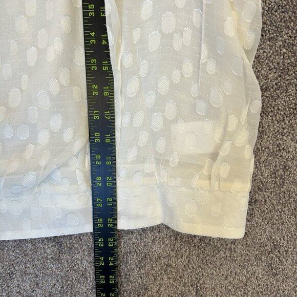 Express Women’s Polka Dot One Shoulder Banded Bottom Top Swan Size XL NWT $68 - Picture 13 of 16